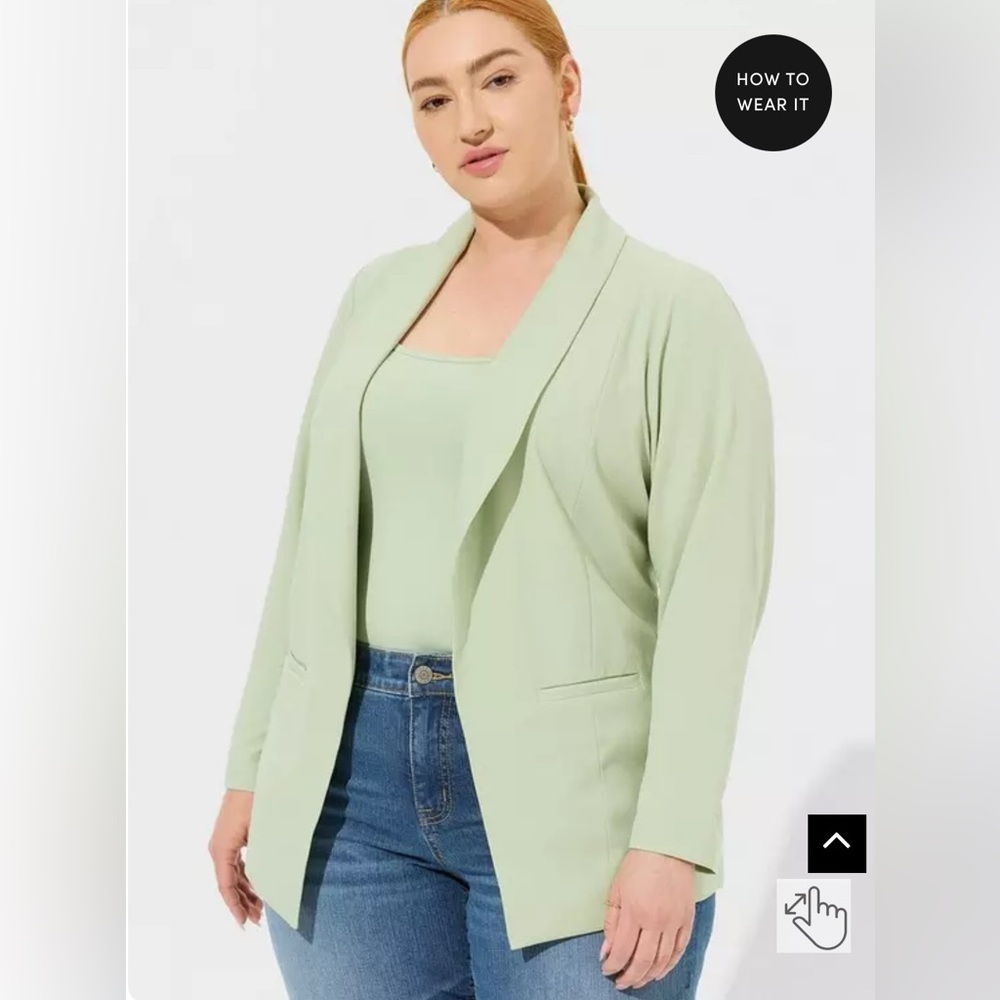 Torrid Studio Crepe Blazer Sz 0